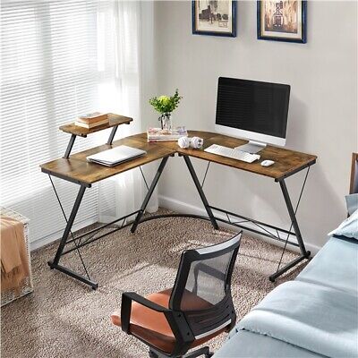 Corner L-Shaped Desk Home Office Computer Desk PC Study Desk for Gaming/Writing