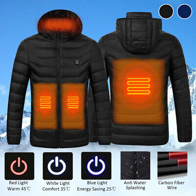 Unisex USB Electric Heated Coat Jacket Warm Heating Pad Winter Body Warmer