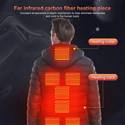 Unisex USB Electric Heated Coat Jacket Warm Heating Pad Winter Body Warmer