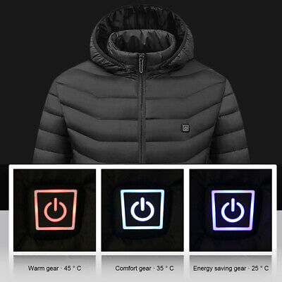 Unisex USB Electric Heated Coat Jacket Warm Heating Pad Winter Body Warmer