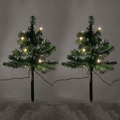 Pre-Lit Christmas Tree Pathway Light Decorations Warm White LED Lights Set of 6