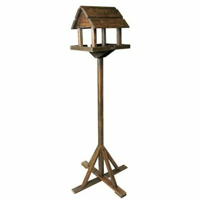 New Premium Wooden Bird Table Garden Birds Feeder Feeding Station Free Standing