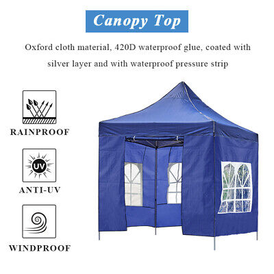 2x2m Pop-up Gazebo 420D Oxford Marquee Canopy Outdoor Patio Party Tent HQ