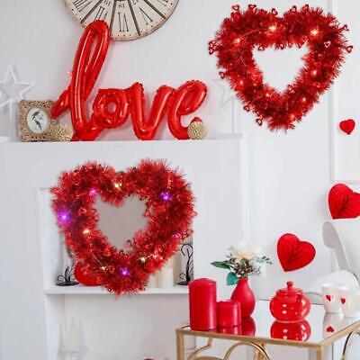 Valentine Day Wreath Heart Door Decor for Wedding Engagement Birthday Party