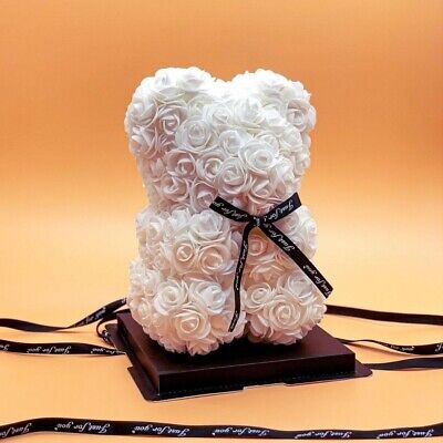 Rose Bear Flower Teddy Bear Doll with Box Birthday Wedding Valentine Lovers Gift