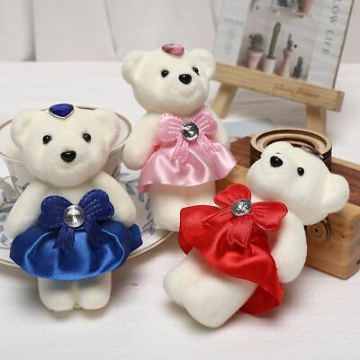 10PCS Small Teddy Bear Birthday Bouquet Wedding Valentine's Day Decoration Plush