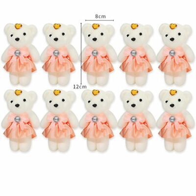 10PCS Small Teddy Bear Birthday Bouquet Wedding Valentine's Day Decoration Plush