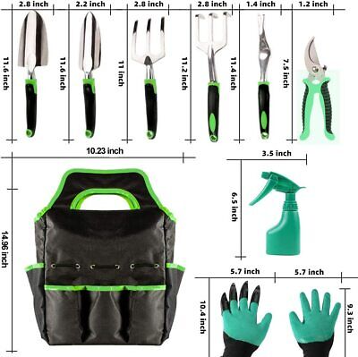 Durable Garden Tools Set, Heavy Duty Hand Gardening kit with Tote Bag