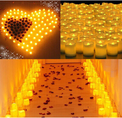 24PCS Led Tea Lights Candles LED FLAMELESS Battery Operated Wedding XMAS UK