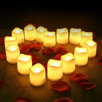 24PCS Led Tea Lights Candles LED FLAMELESS Battery Operated Wedding XMAS UK