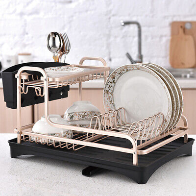 2 Tier Aluminum Kitchen Sink Dish