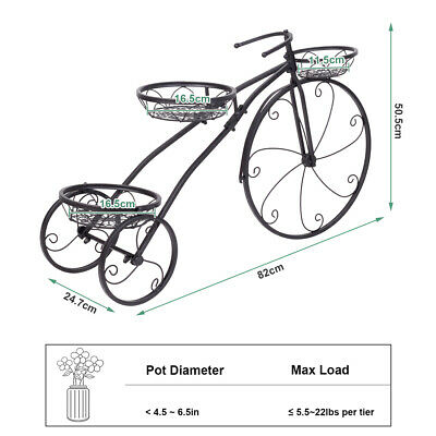 Bicycle Planter Metal Plant Stand Garden Bike Flower