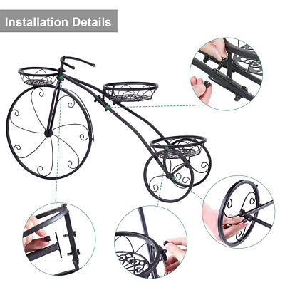 Bicycle Planter Metal Plant Stand Garden Bike Flower