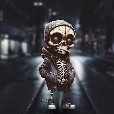 Cool Skeleton Figurines, Halloween Skeleton Doll Resin Crafts Ornament For Desk