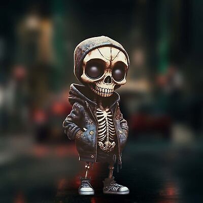 Cool Skeleton Figurines, Halloween Skeleton Doll Resin Crafts Ornament For Desk