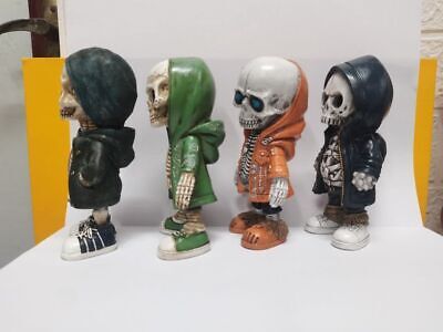 Cool Skeleton Figurines, Halloween Skeleton Doll Resin Crafts Ornament For Desk