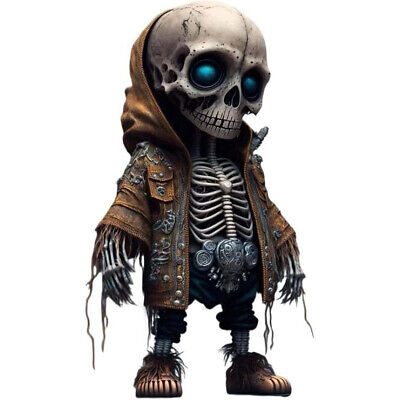 Cool Skeleton Figurines, Halloween Skeleton Doll Resin Crafts Ornament For Desk