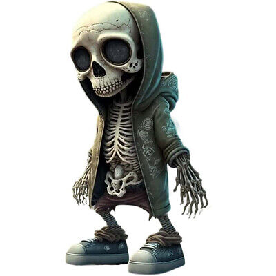 Cool Skeleton Figurines, Halloween Skeleton Doll Resin Crafts Ornament For Desk