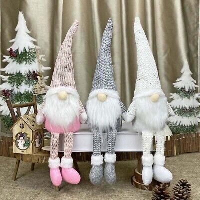 Christmas Gnome Xmas Decorations Home Decor Grey Pink White Gonk Ornaments Gift