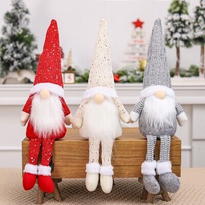 Christmas Gnome Xmas Decorations Home Decor Grey Pink White Gonk Ornaments Gift