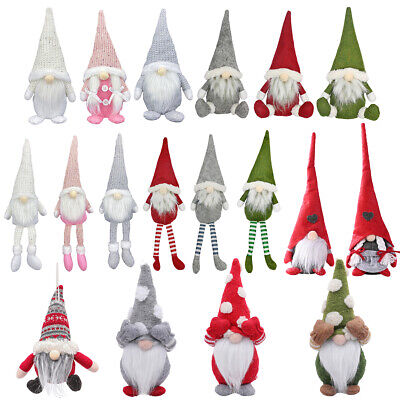 Christmas Gnome Xmas Decorations Home Decor Grey Pink White Gonk Ornaments Gift