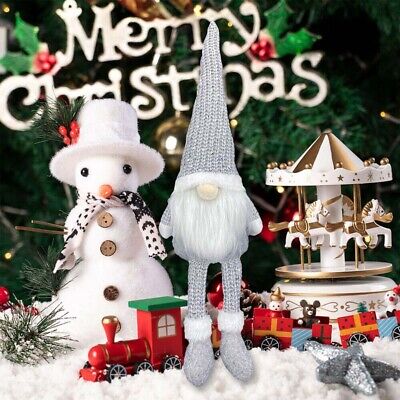 Christmas Gnome Xmas Decorations Home Decor Grey Pink White Gonk Ornaments Gift