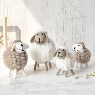 Mini Table Each Ornament Sheep Wool Felt Lamb