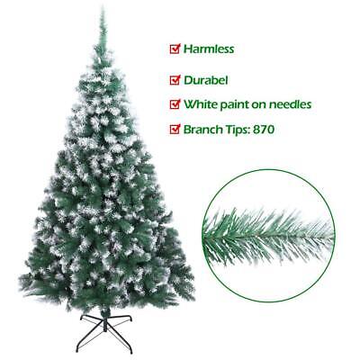 7FT Christmas Tree 870 Branches Bushy Xmas Pine Tree Home Traditional Decoration