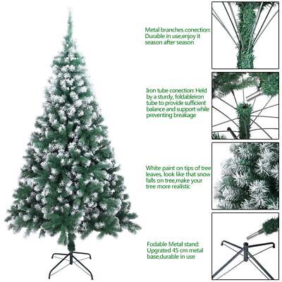 7FT Christmas Tree 870 Branches Bushy Xmas Pine Tree Home Traditional Decoration