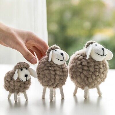 Mini Table Each Ornament Sheep Wool Felt Lamb