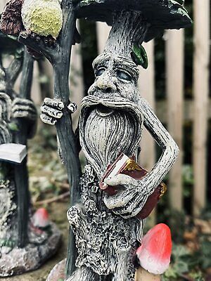 2pc Tree Man Statue Set Resin Fairy Garden Decoration Pair Outdoor Ornament 22cm