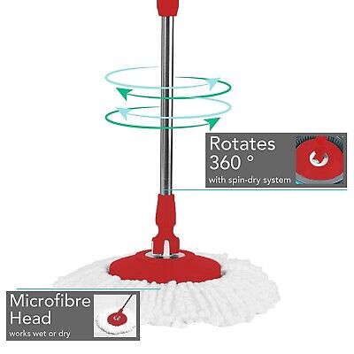 360° ROTATING PLASTIC SPIN MOP BUCKET 