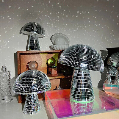 Mushroom Disco Ball Ornaments Mirror Reflective Ball Home Party Bar Desk Decor