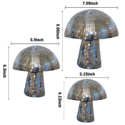 Mushroom Disco Ball Ornaments Mirror Reflective Ball Home Party Bar Desk Decor