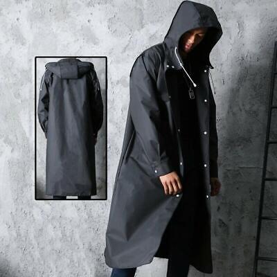 Men Women Long Hooded Waterproof Jacket Rain Coat