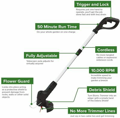 Cordless String Grass Trimmer Weed Eater With 24V Lithium-ion Batteries