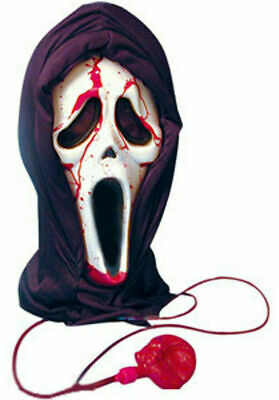 BLEEDING BLOODY SCREAM MASK With Blood & Pump Halloween Party