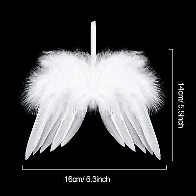 10x White Angel Wings