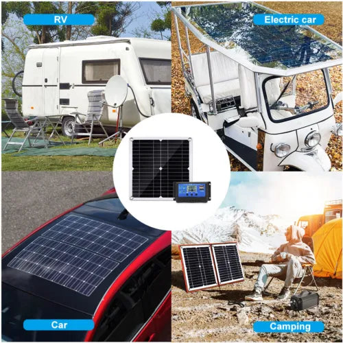 200W Solar Panel Kit Battery Charger & 100A Controller For Car Van Caravan Boat