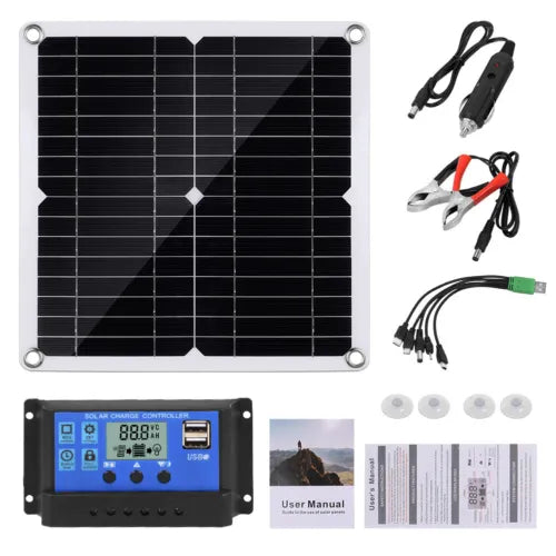 200W Solar Panel Kit Battery Charger & 100A Controller For Car Van Caravan Boat