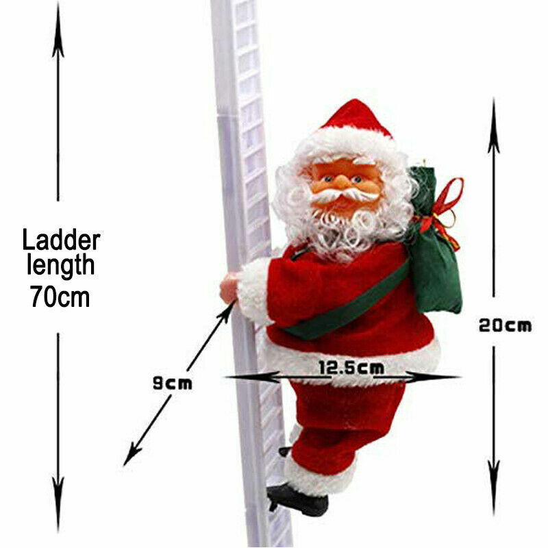 Electric Santa Claus Climbing Ladder Christmas Tree Indoor Outdoor Party Decor