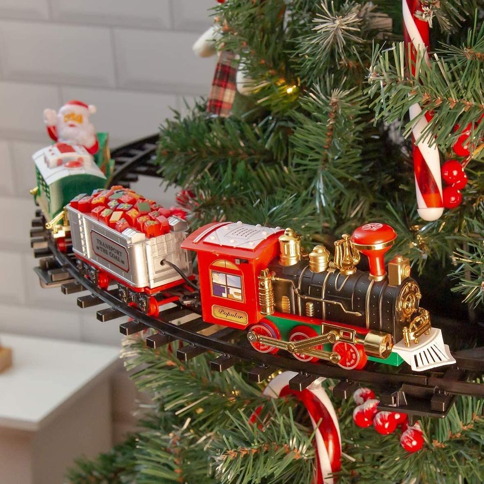 The Christmas Workshop 70129 Christmas Tree Train Set / Attaches To Your Tree / 89cm Diameter /