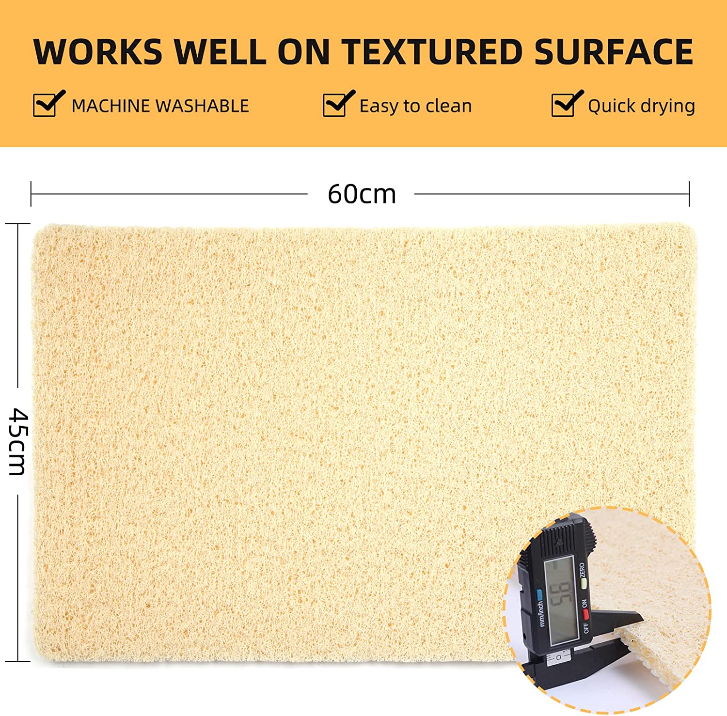 Shower Mat Non Slip Anti Mould 60 × 40 cm