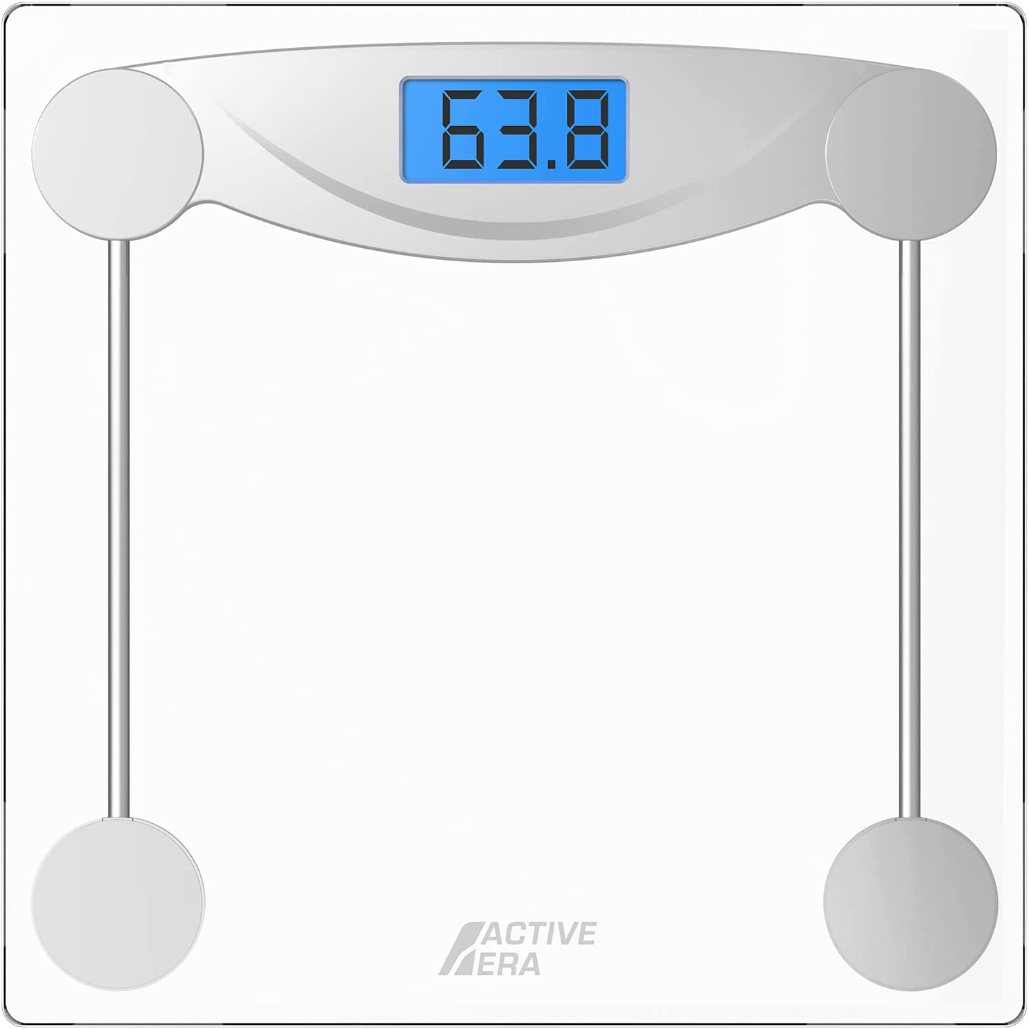 Ultra Slim Digital Bathroom Scales for Body Weight with High Precision Sensors and Tempered Glass (Stone/kgs/lbs)