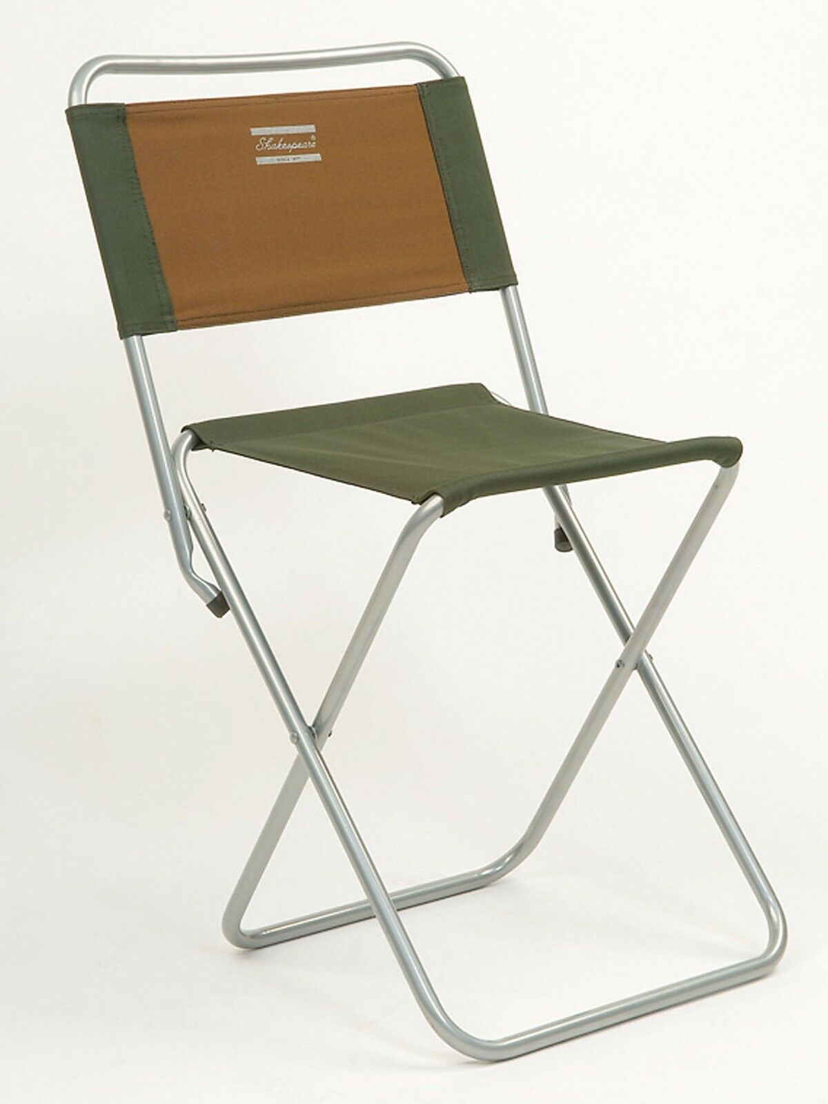 Shakespeare Folding Strong Canvas Fishing Chair with Back Rest