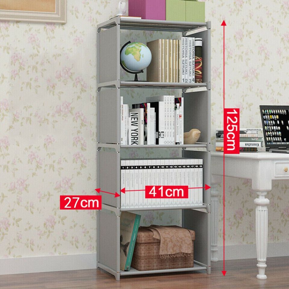 5 Tier Cube Display Shelving Storage Unit Non-woven Fabric Furniture Wall Shelf