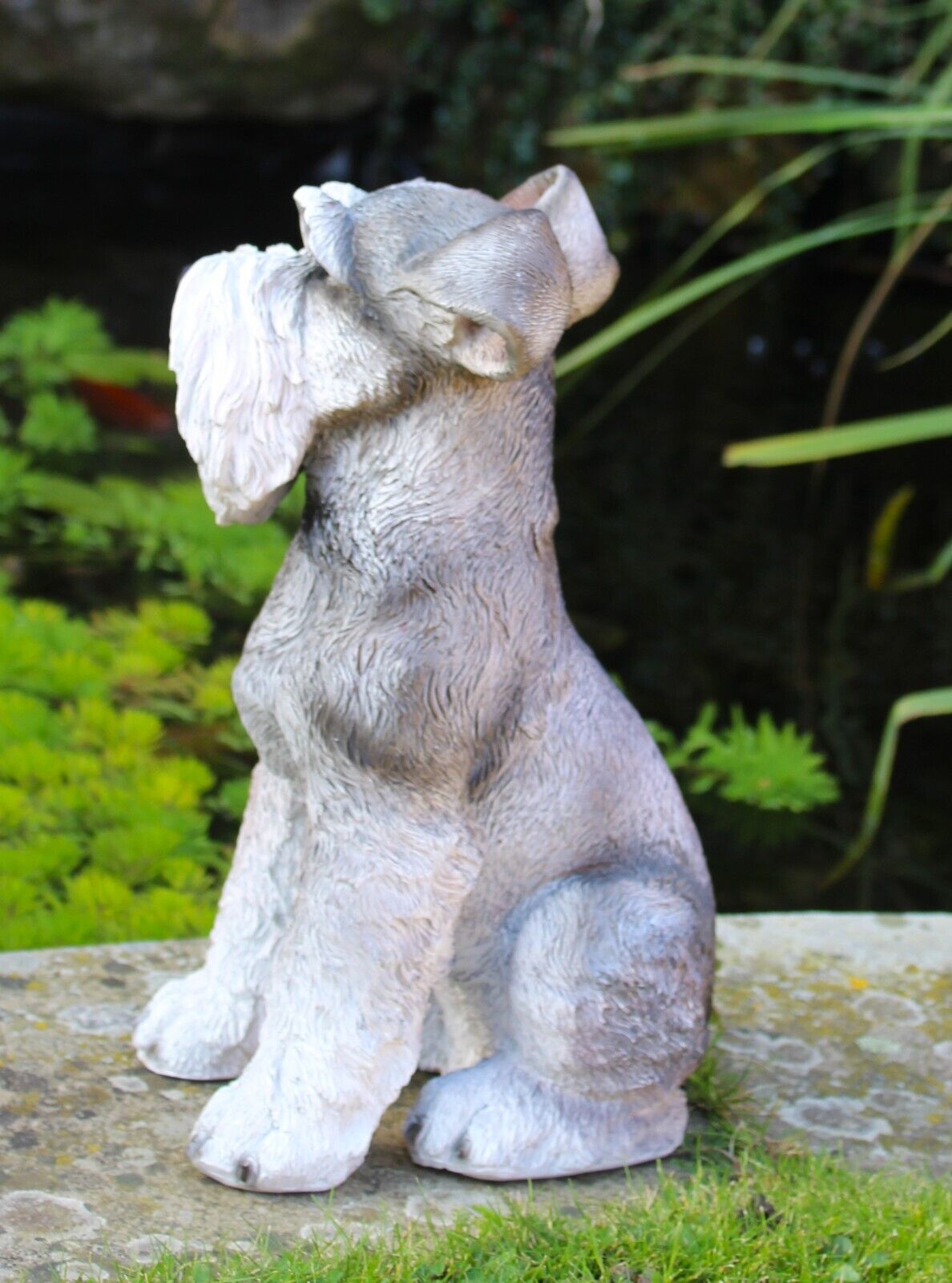 Schnauzer Garden Ornament Dog Animal Sculpture indoor outdoor 34cm