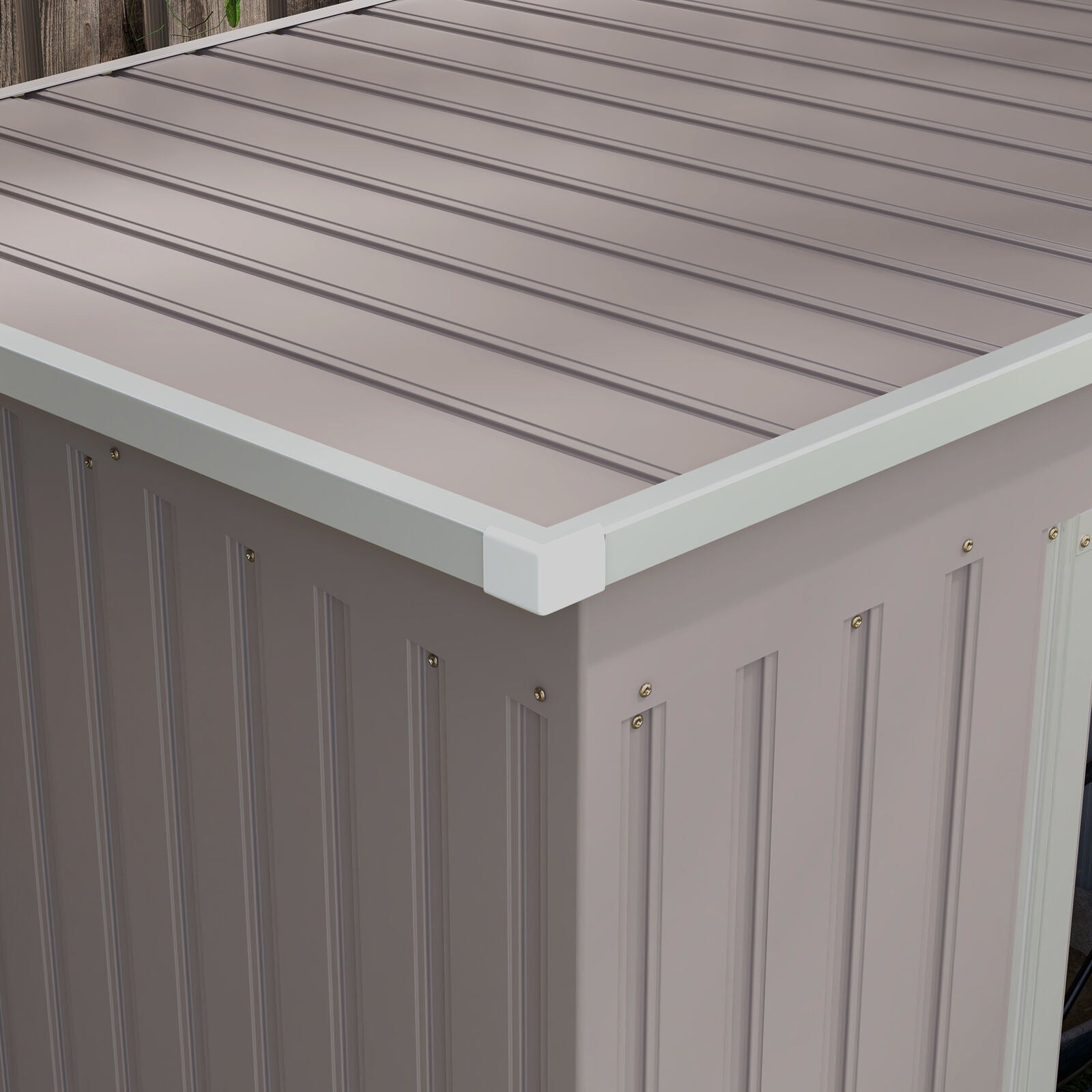 7 x 4ft Metal Garden Storage Shed w/ Double Door & Ventilation Grey