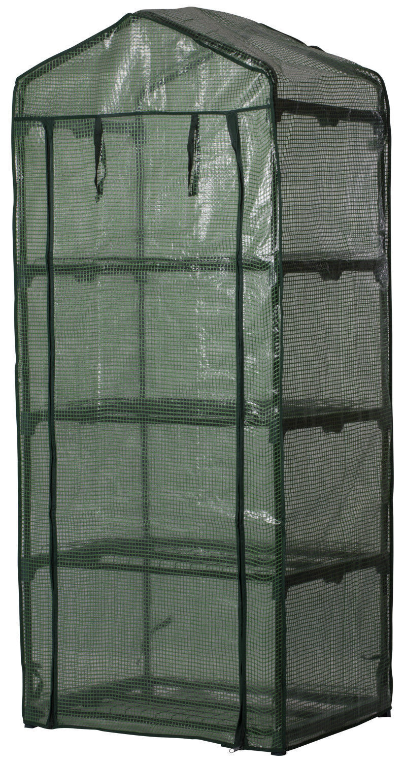 Woodside 4 Tier Garden Greenhouse/Growhouse With Reinforced Cover