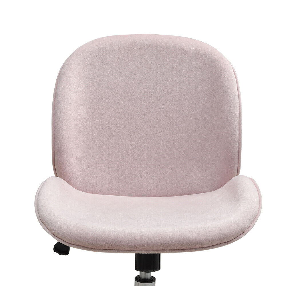 Pink Velvet Swivel Computer Desk Office Chair